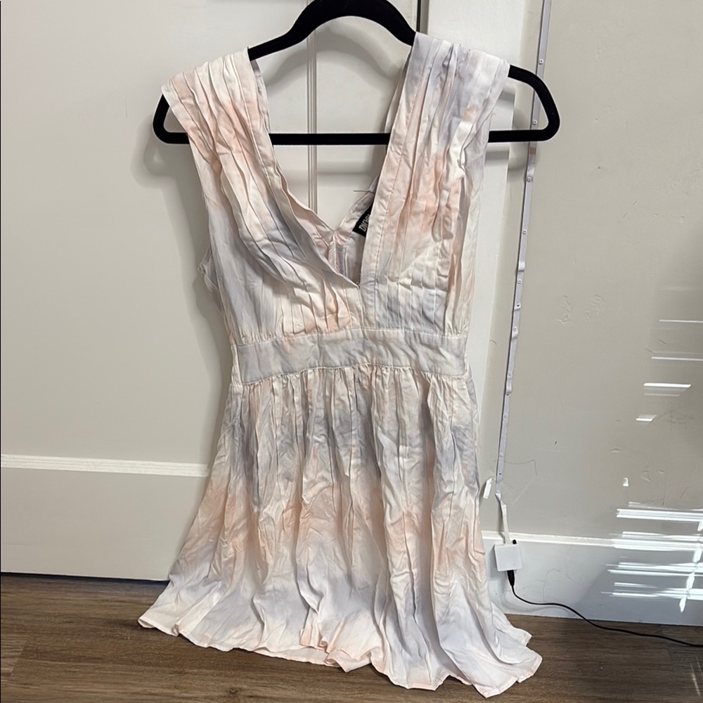 Dkny Pink Sleeveless V-Neck Sundress